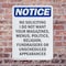 Signmission No Soliciting I Do Not Want Your OSHA Notice Sign, Plastic, 7in W x 10in L, 2PK OS-2PACK-NS-P-710-V-14822 - alternate 6
